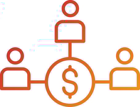 Crowdfunding Icon Style vector