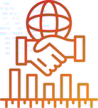 Economic Diplomacy Icon Style vector