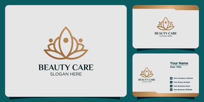 lotus flower logo design for beauty care vector