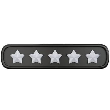 3d rendering gold star rating without star filled isolated png