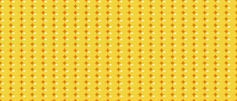 Vector background. Yellow corn, Corn grain in the form of a seamless background. Maize plant. Realistic vector creative illustration