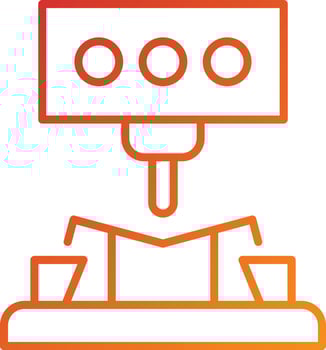 Bending Machine Icon Style vector