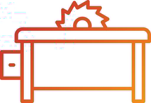 Table Saw Icon Style vector