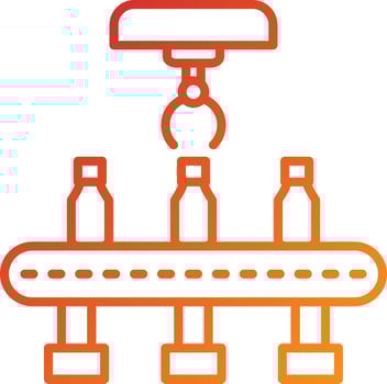 Food Conveyor Icon Style vector