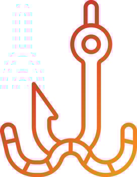 Bait Fishing Icon Style vector
