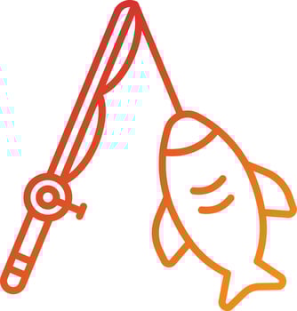 Big Game Fishing Icon Style vector