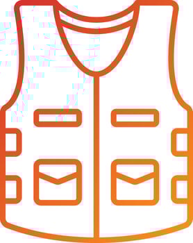 Fishing Vest Icon Style vector