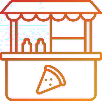 Pizza Stall Icon Style vector