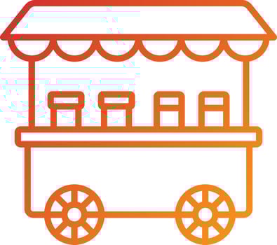 Toffee Apple Stall Icon Style vector