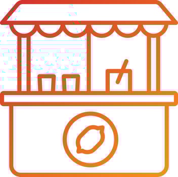 Lemonade Stall Icon Style vector