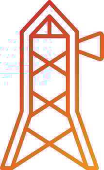 Observation Tower Icon Style vector