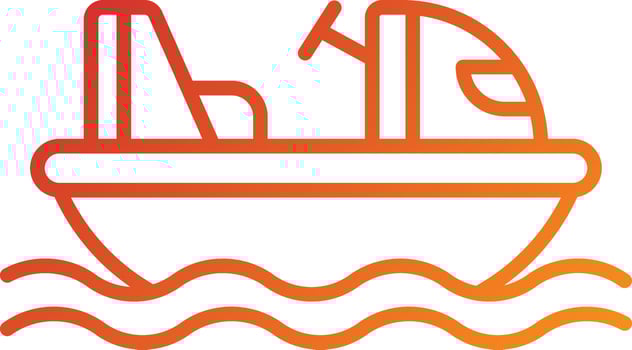 Bumper Boats Icon Style vector