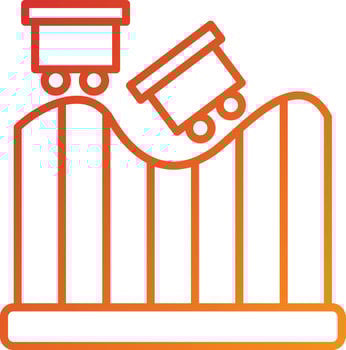 Roller Coaster Icon Style vector