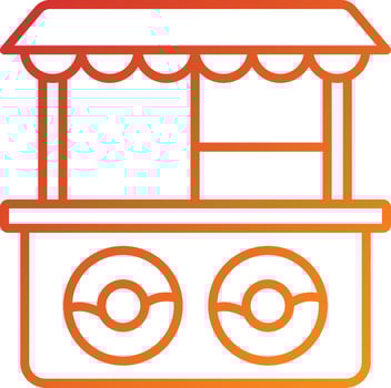 Donut Shop Icon Style vector