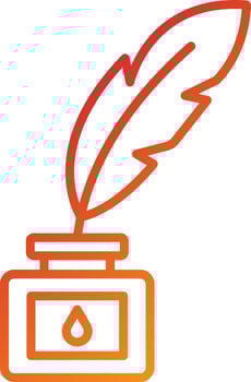 Feather And Ink Icon Style vector