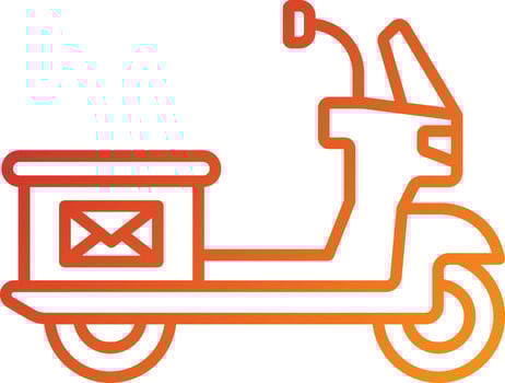 Mail Bike Icon Style vector