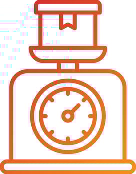 Package Scale Icon Style vector