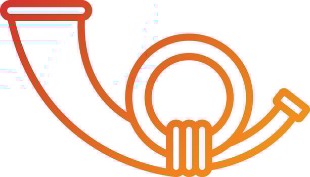 Post Horn Icon Style vector