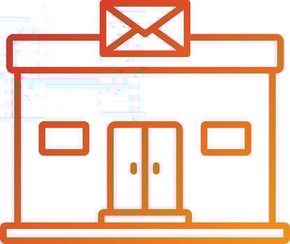 Post Office Icon Style vector