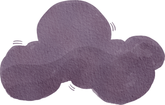 Cute watercolor cloud png