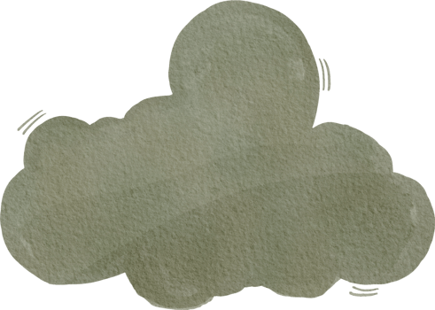 Cute watercolor cloud png