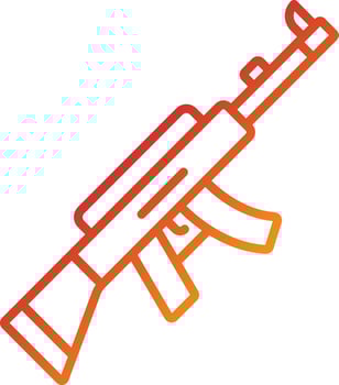 Assault Rifle Icon Style vector