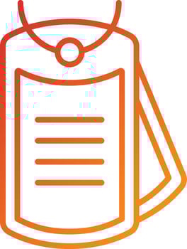 Dog Tag Icon Style vector