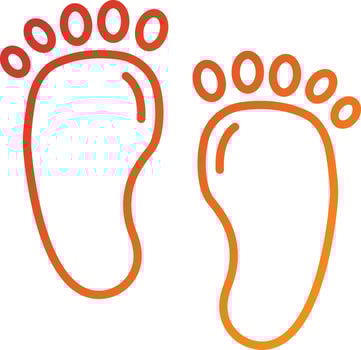 Footsteps Icon Style vector