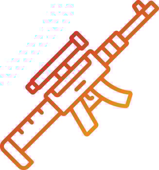 Sniper Rifle Icon Style vector
