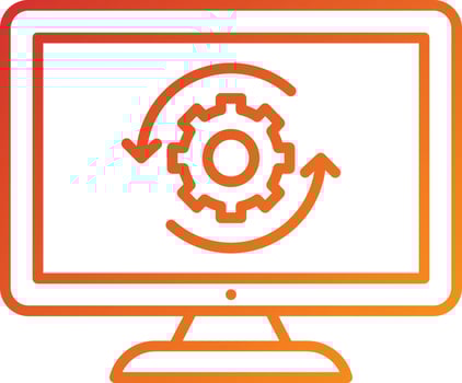 Upgrade Desktop Icon Style vector