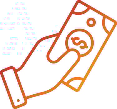 Pay Cash Icon Style vector