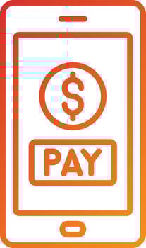 Pay Online Icon Style vector
