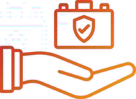 Employer Sponsored Insurance Icon Style vector