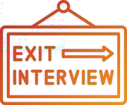 Exit Interview Icon Style vector