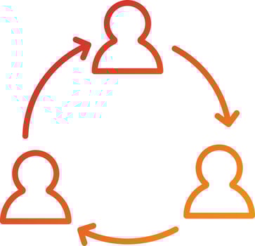 Internal Referral Icon Style vector