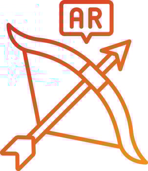 Ar Archery Icon Style vector