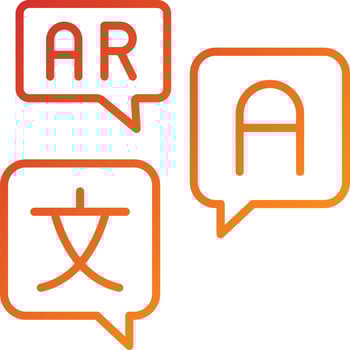 Ar Translation Icon Style vector