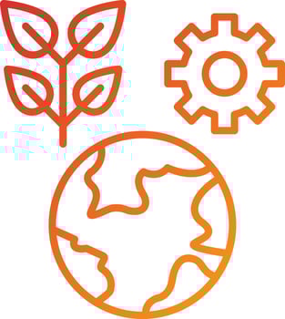 Ecosystem Planning Icon Style vector
