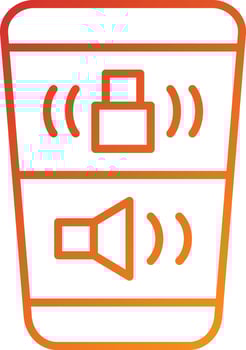 Auto Door Lock Icon Style vector
