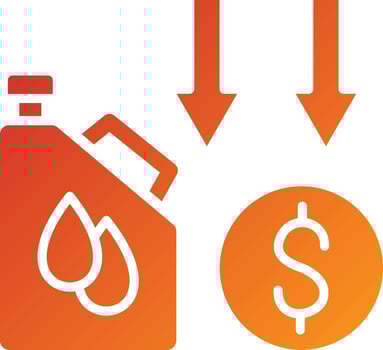 Oil Price Decrease Icon Style vector