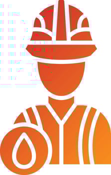 Oil Worker Icon Style vector