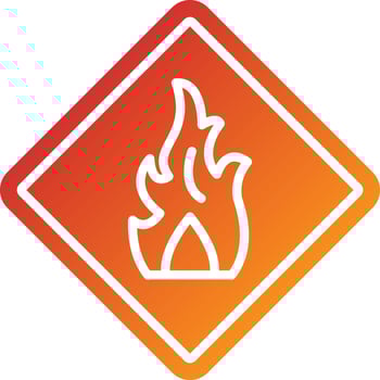 Flammable Icon Style vector