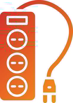 Power Strip Icon Style vector