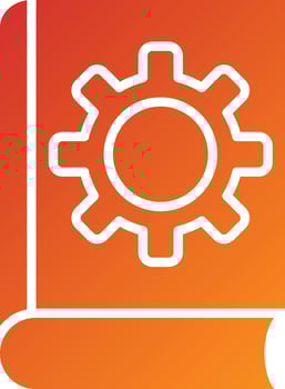 Book Settings Icon Style vector