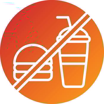 No Eating Icon Style vector