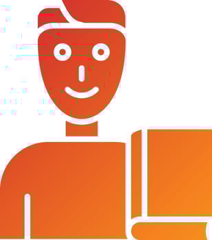 Library Man Icon Style vector