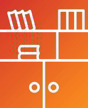 Library Cabinet Icon Style vector