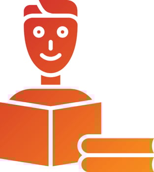 Man Reading Book Icon Style vector