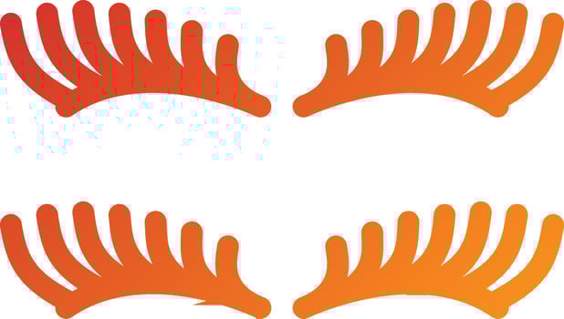 Eyelash Icon Style vector