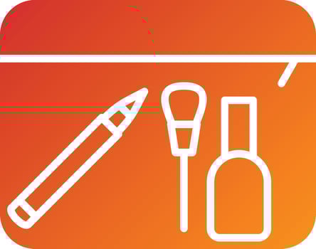 Makeup Container Icon Style vector